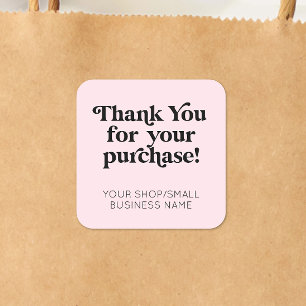Small Business Thank You Square Sticker