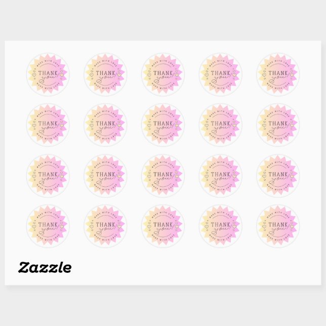 Small Business Thank You Sticker  (Sheet)