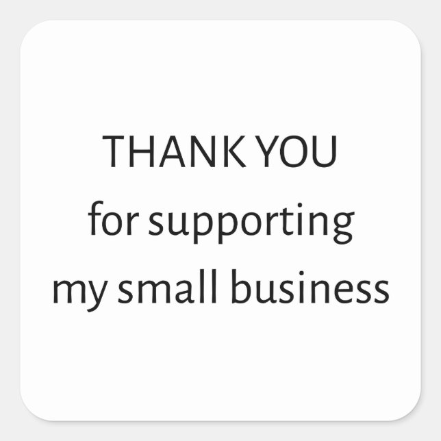 Small Business Thank You Sticker | Minimal | Packa (Front)