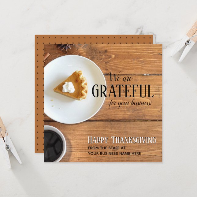 Small Business Thanksgiving Cards (Front/Back In Situ)