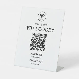 Small Business What's The Wifi QR Code  Pedestal Sign