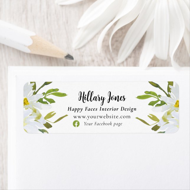 Small Business White Daisy Return Address  (Insitu)