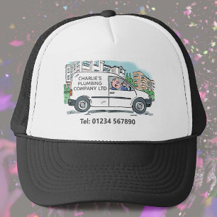 Small Business with Name on Company Van Trucker Hat