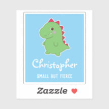 Small But Fierce | Funny Cute Dino T-Rex Blue