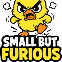 Small But Furious Angry Yellow Duck Cute Sarcastic