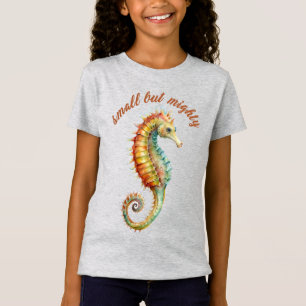 "Small but Mighty", Animal Print, Kids T-Shirt