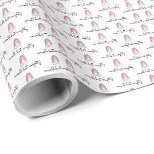Small But Mighty Baby Girl Rainbow  Wrapping Paper