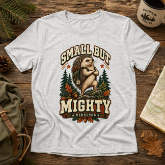 Small But Mighty Retro Adventure Hedgehog Camping  Tri-Blend Shirt