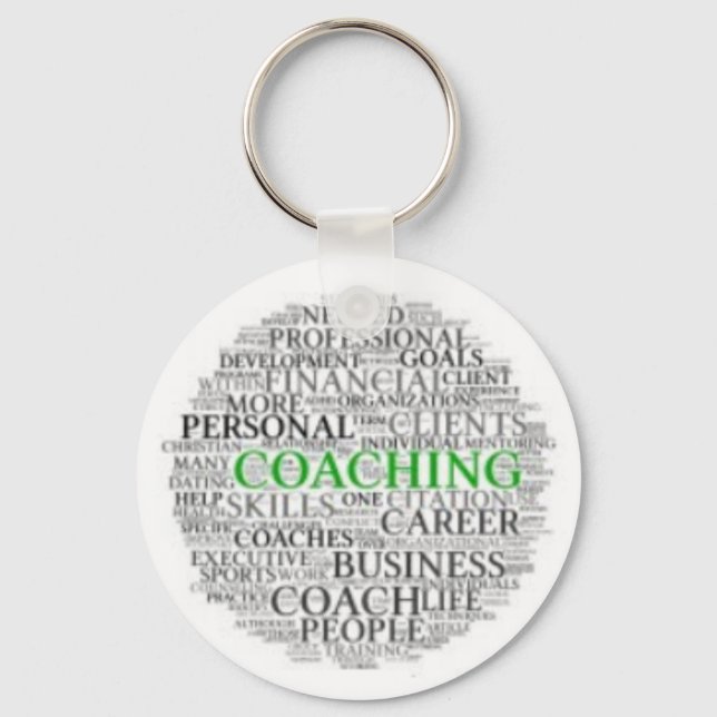 Small Button Coaching Keychain #1 (Front)