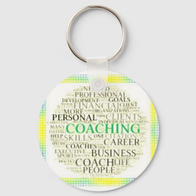 Small Button Coaching Keychain #11 (Front)