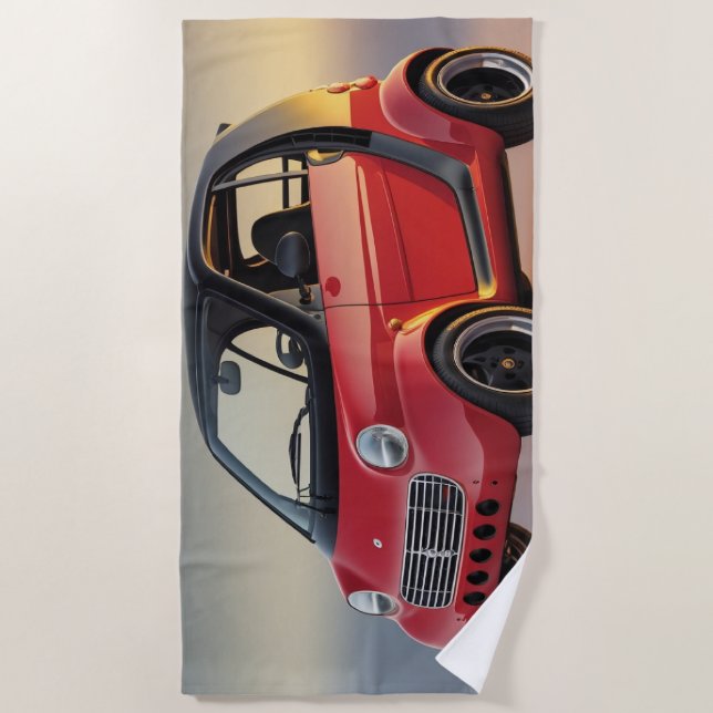 small car beach towel (Front)