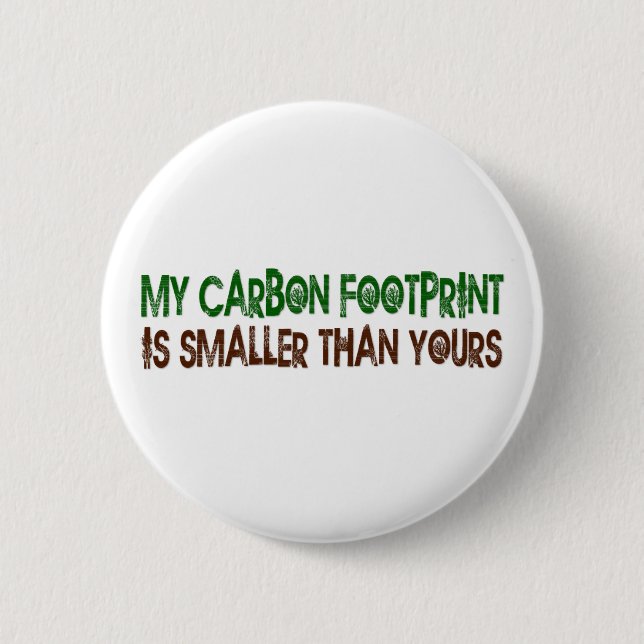 Small Carbon Footprint 6 Cm Round Badge (Front)