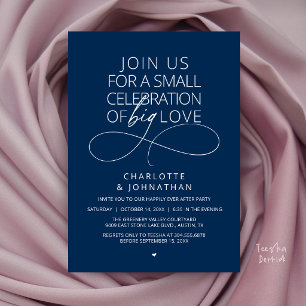 Small Celebration of Big Love, Elegant Minimalist Invitation