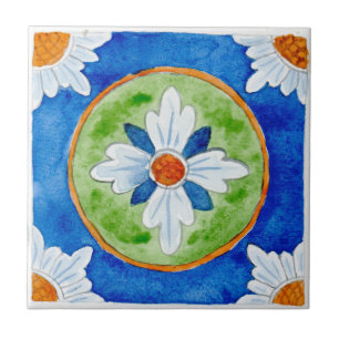Small ceramic tile Sicilian-style “Castellammare”
