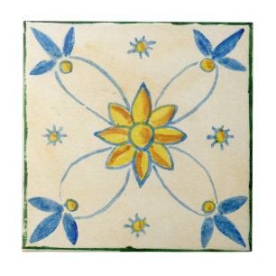 Small ceramic tile Sicilian-style “Pink”