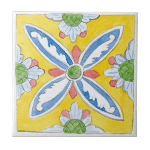 Small ceramic tile Sicily-inspired “Marsala”