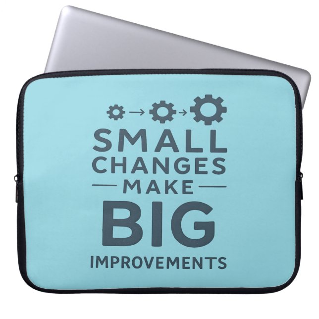 Small Changes Make Big Improvements Kaizen culture Laptop Sleeve (Front)