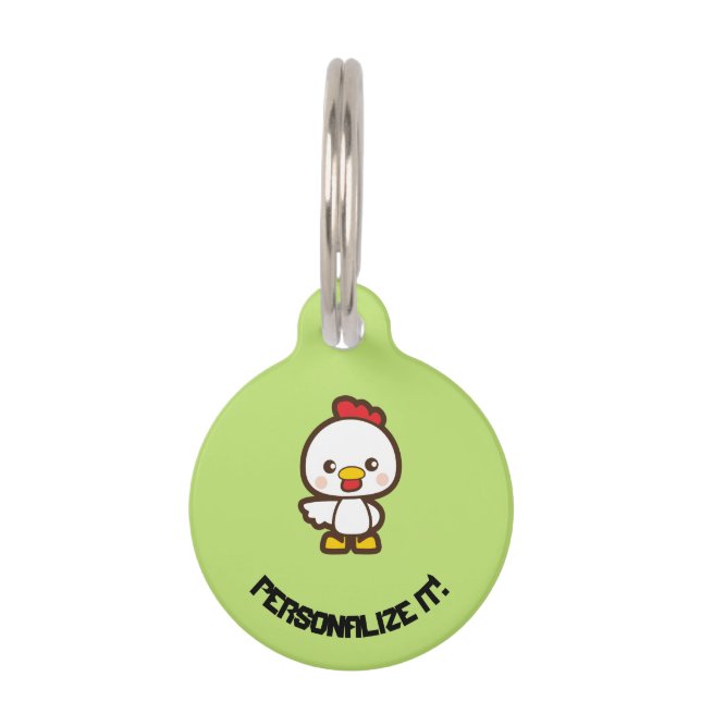 Small chicken pet tag (Front)