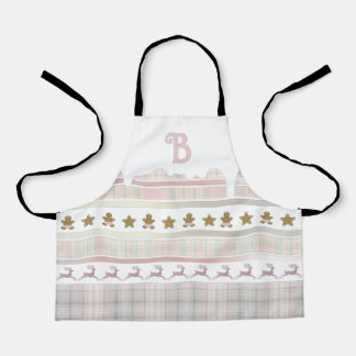 Small Children's Pink Christmas Inital Apron