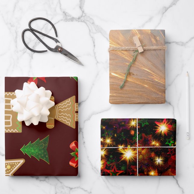 Small Christmas gifts Wrapping Paper Sheet (Front)
