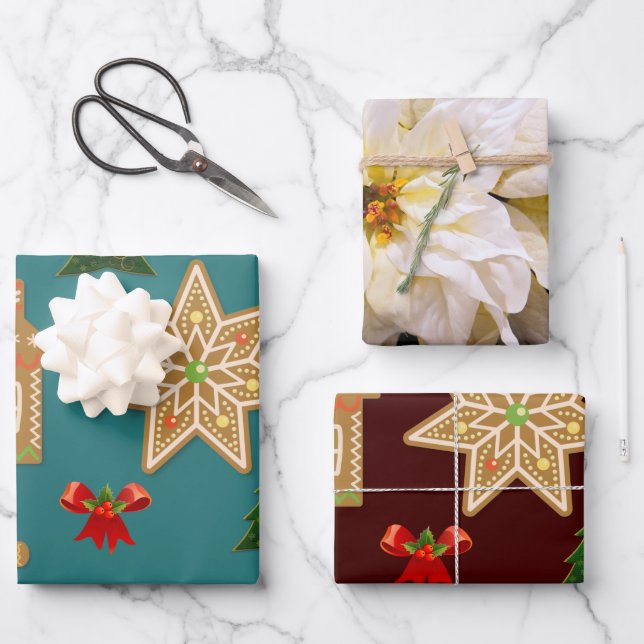 Small Christmas gifts Wrapping Paper Sheet (Front)