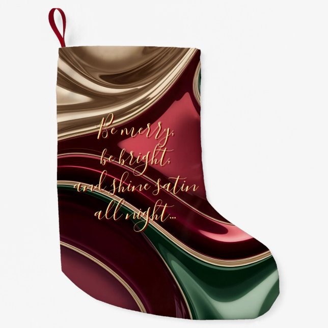 Small Christmas stocking in stylish graphic (Front)