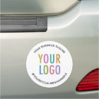Small Circle Round Car Magnet Sign Custom Logo 7"