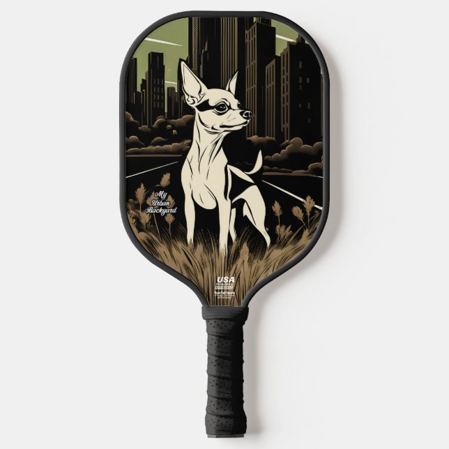 Small City Dog Personalised Pickleball Paddle (Front)