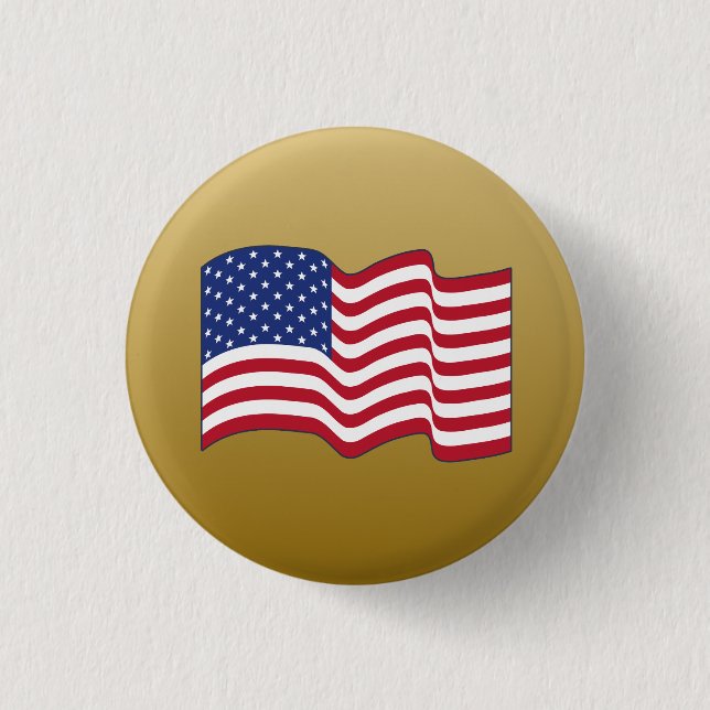 Small Classic American Flag Button (Front)