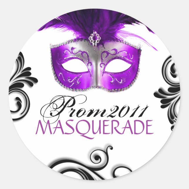 Small - Classy Masquerade Sticker (Front)
