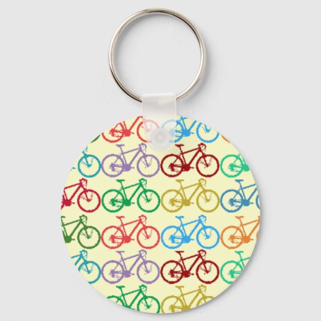 small colour bicycles key ring (Front)