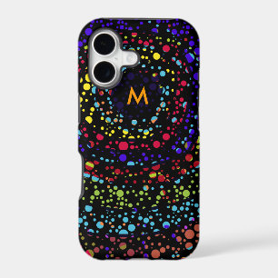 small colour dots on black