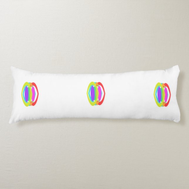 Small Coloured Pattern Art Wide Gaps Body Cushion (Front)