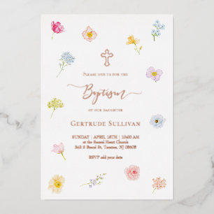 small colourful flowers Baptism