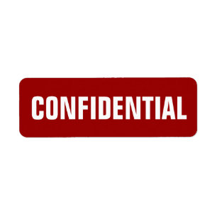 Small Confidential Stickers