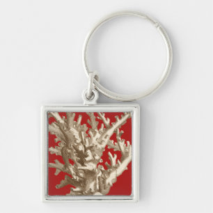 Small Coral in Red Key Ring