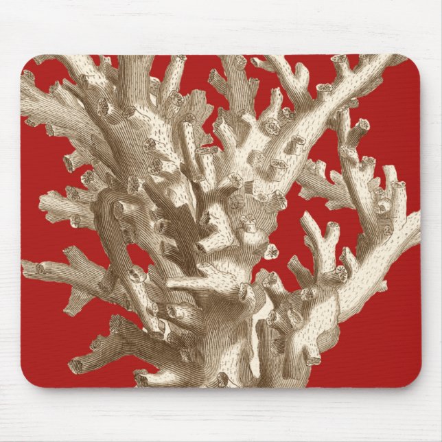 Small Coral in Red Mouse Mat (Front)