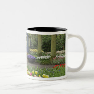 Small cottage flower shop, Keukenhof Gardens, Two-Tone Coffee Mug