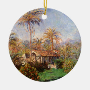 Small Country Farm in Bordighera by Claude Monet Ceramic Tree Decoration