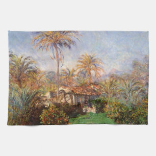 Small Country Farm in Bordighera by Claude Monet Tea Towel
