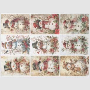 Small Crafts Snowman Tissue Paper