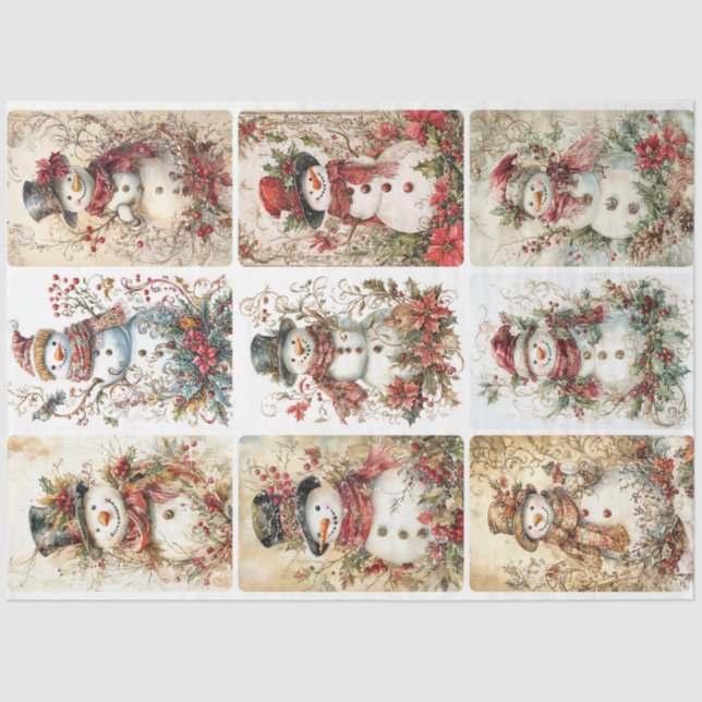 Small Crafts Snowman Tissue Paper (Front)