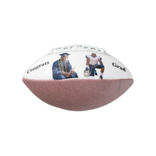Small Custom Congrats Grad Photo & Name American Football