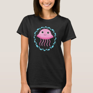 Small Cute Jellyfish In Fish Circle T-Shirt