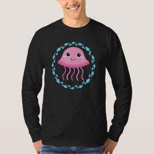 Small Cute Jellyfish In Fish Circle T-Shirt