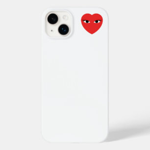 Small Cute Red Heart with Eyes on white Case-Mate iPhone 14 Plus Case