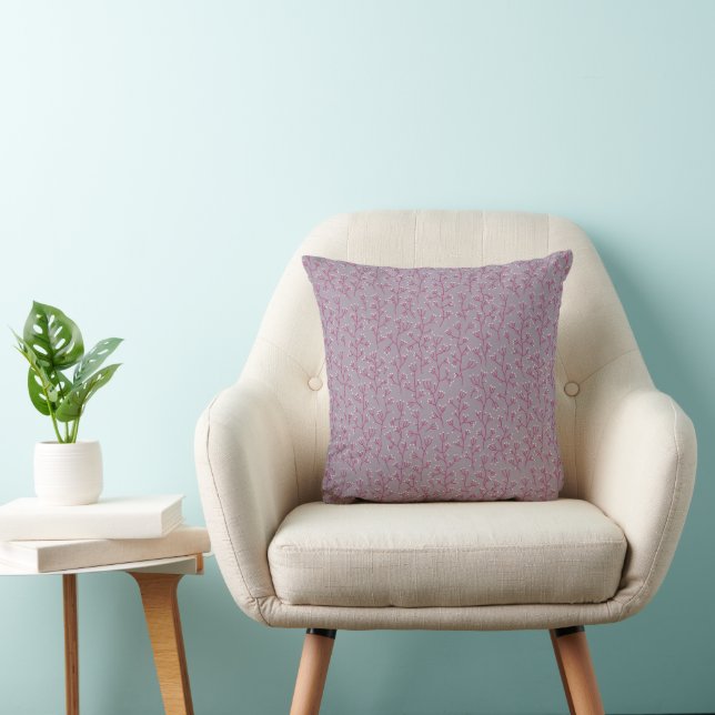 Small Dainty Branches Botanical Pattern Cushion (Chair)