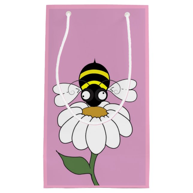 Small Daisy Bee Gift Bag (Front)
