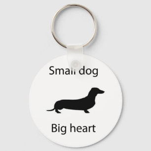 small dog big heart key ring