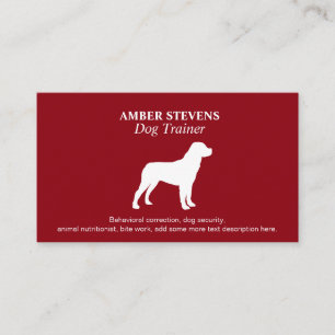 Small Dog   Dog Care Services and Training Business Card